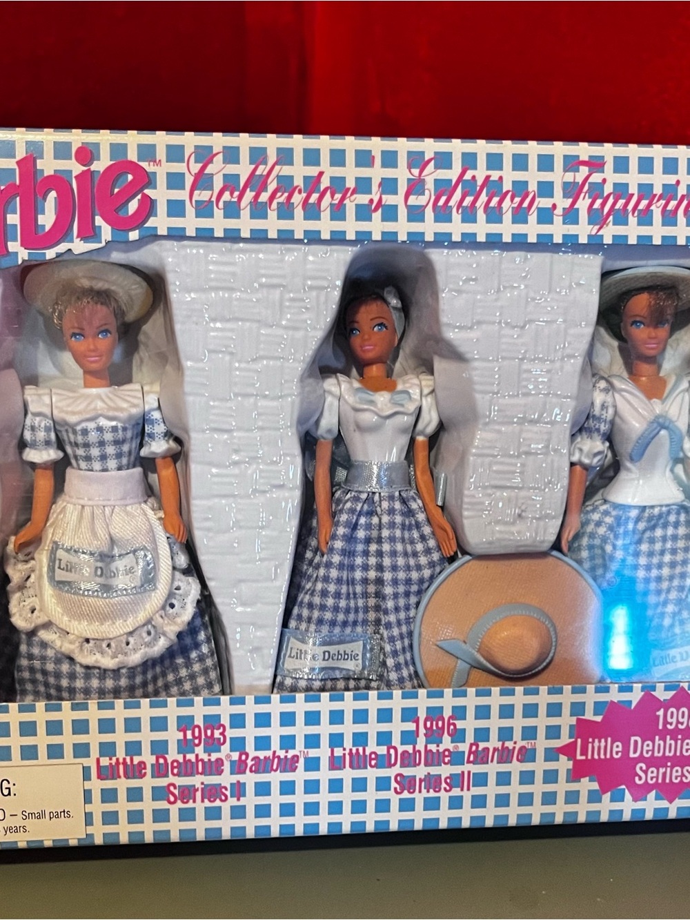 Barbie Collector Doll Set - Little Debbie - Blue and White Gingham Dresses